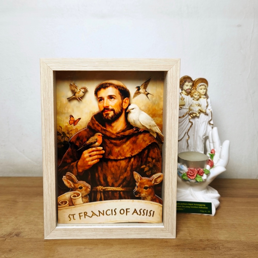 3D Photo Frame St. Fransiskus dari Assisi – Devosi Indah untuk Rumah Anda - Tahun Yubileum St Fransi