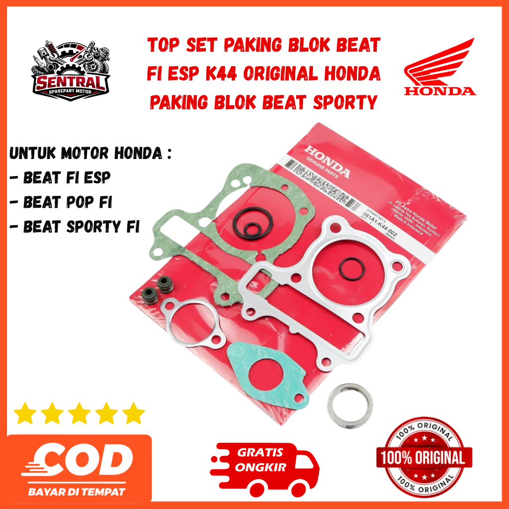 Top Set Paking Blok Beat FI ESP K44 Original Honda Paking Blok Beat Sporty