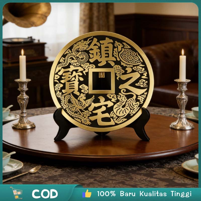 15cm Diameter Koin Besar Fengshui Uang Koin Tembaga Asli Koin Fengshui Cina Dekorasi Fengsui Rumah K