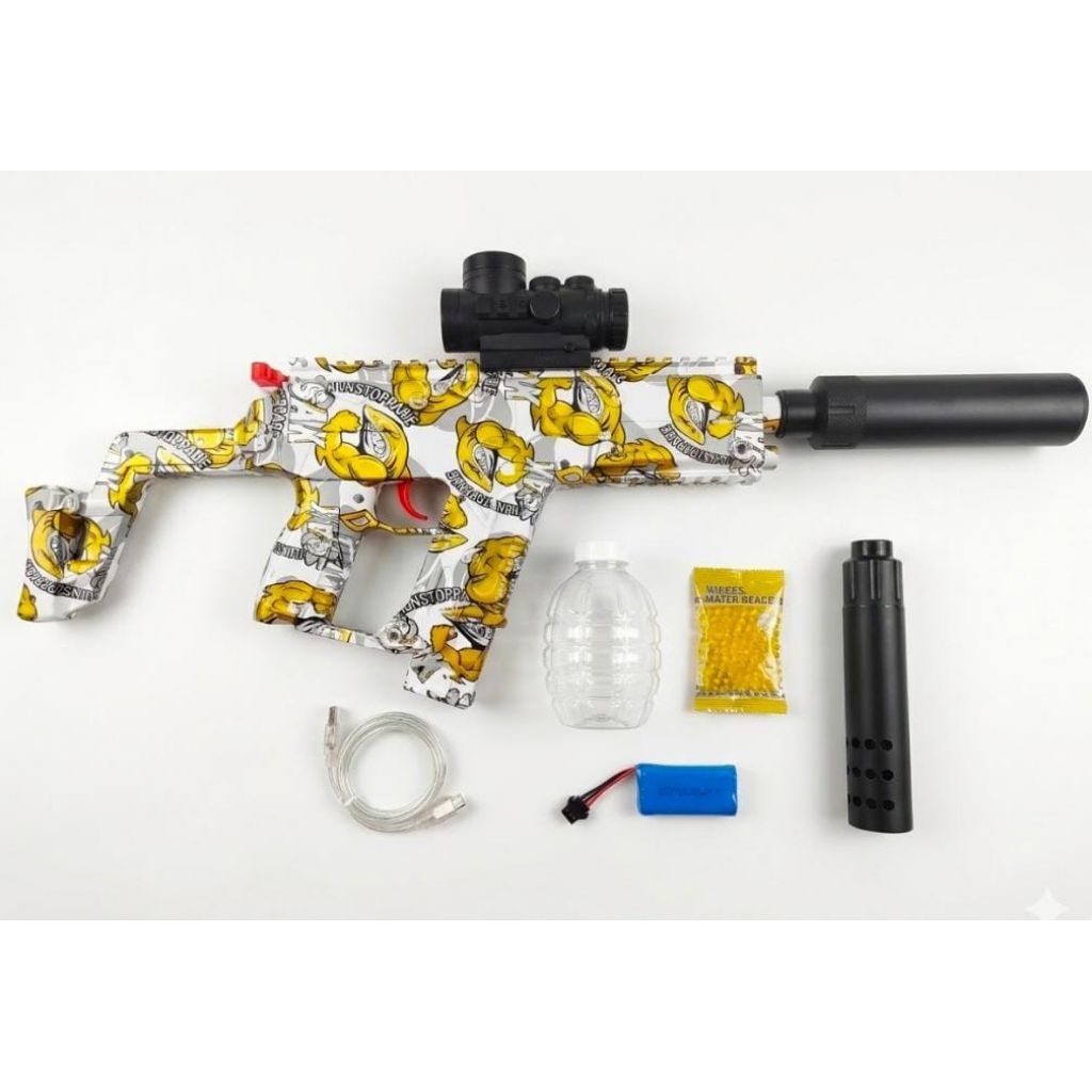 Mainan gel Gun M416 Crystal Bullet Launcher electric// AK47