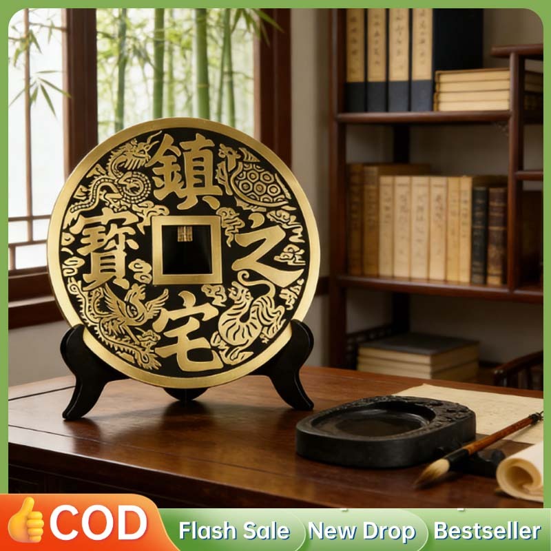 15cm Diameter Hiasan Koin Feng Shui Uang Koin Tembaga Asli Koin Fengshui Cina Dekorasi Fengsui Rumah