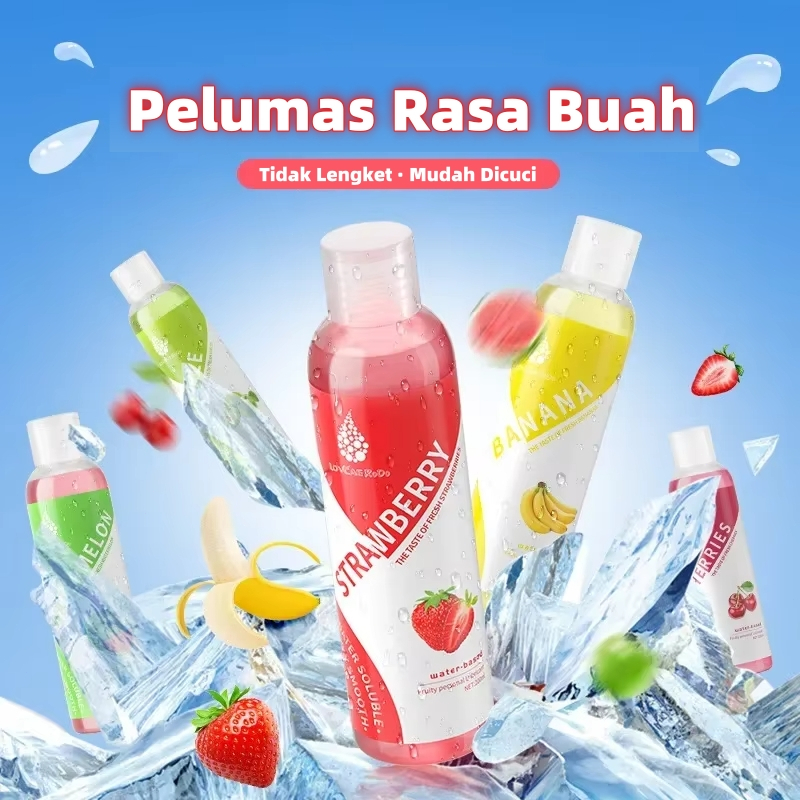 Rasa Buah Pelumas Peribadi Pelumas Intim 200ml Strawberry Berbasis Air Pelumas Wanita Pria Water Bas