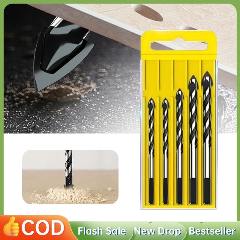 5pcs/set Mata Bor Keramik Mata Bor Hexagonal Set  Mata Bor Kaca Keramik