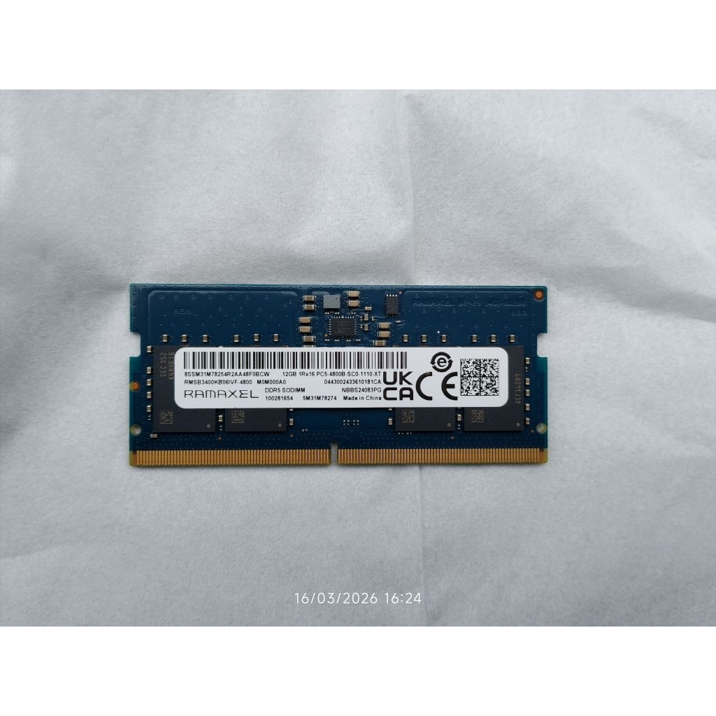RAM SODIM RAMAXEL 12GB DDR5 4800MHZ
