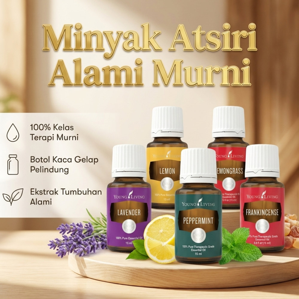 YL Essential Oil 15ml - 10 Minyak EsensialTumbuhan Alami & Serbaguna minyak esensial aromaterapi ala