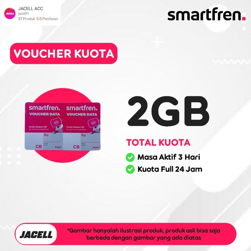 VOUCHER KUOTA SMARTFREN 2GB 3 HARI