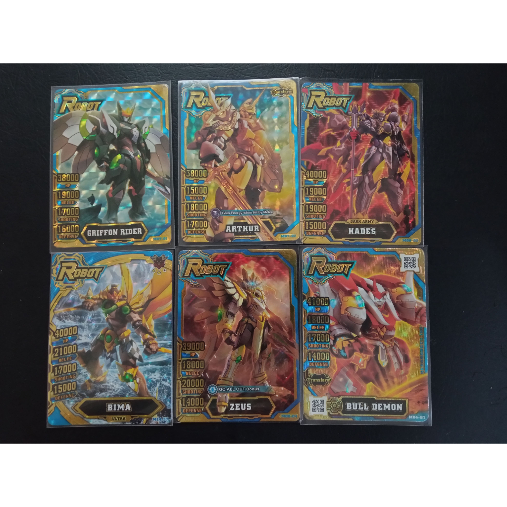 Hero of robots gold set griffon rider, arthur, hades, bima, zeus, bull demon
