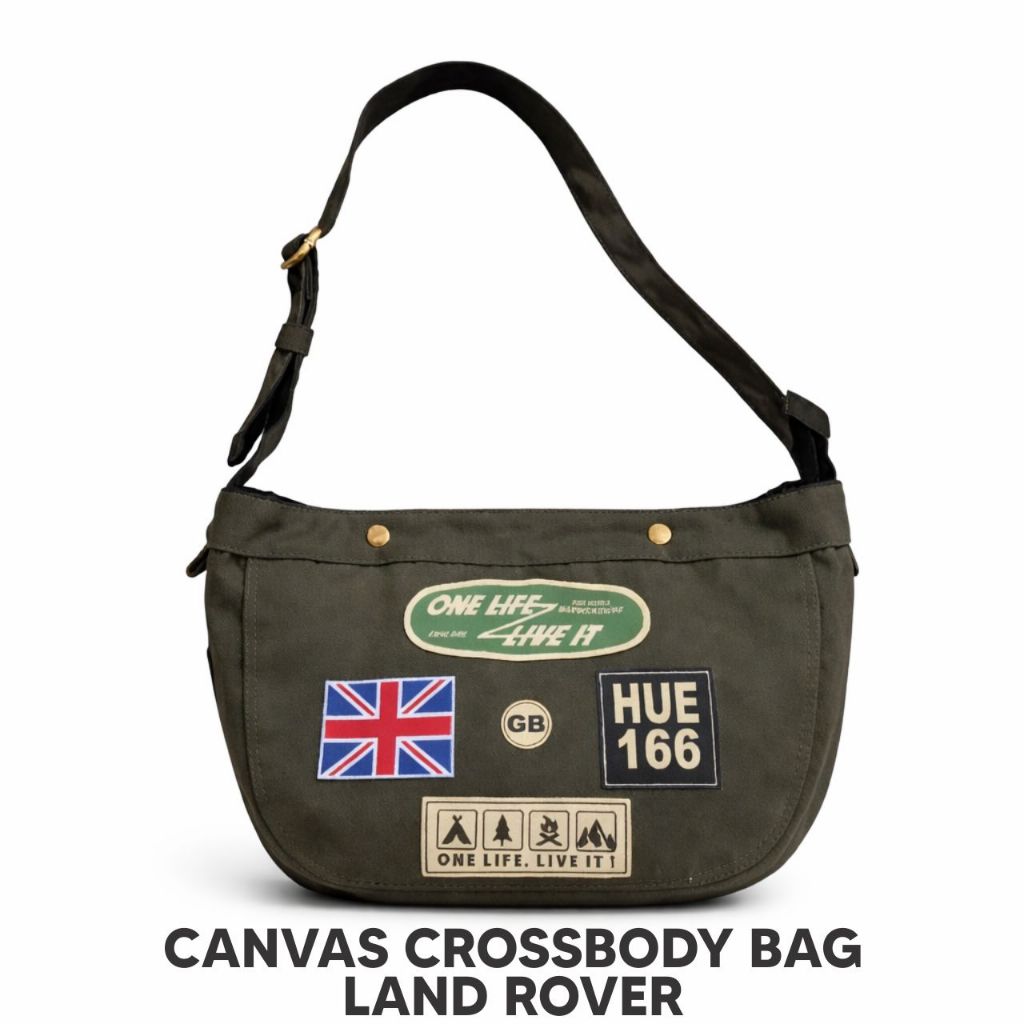 Tas Selempang Kanvas | Tas Land Rover | Newspaper Bag | Land Rover Bag