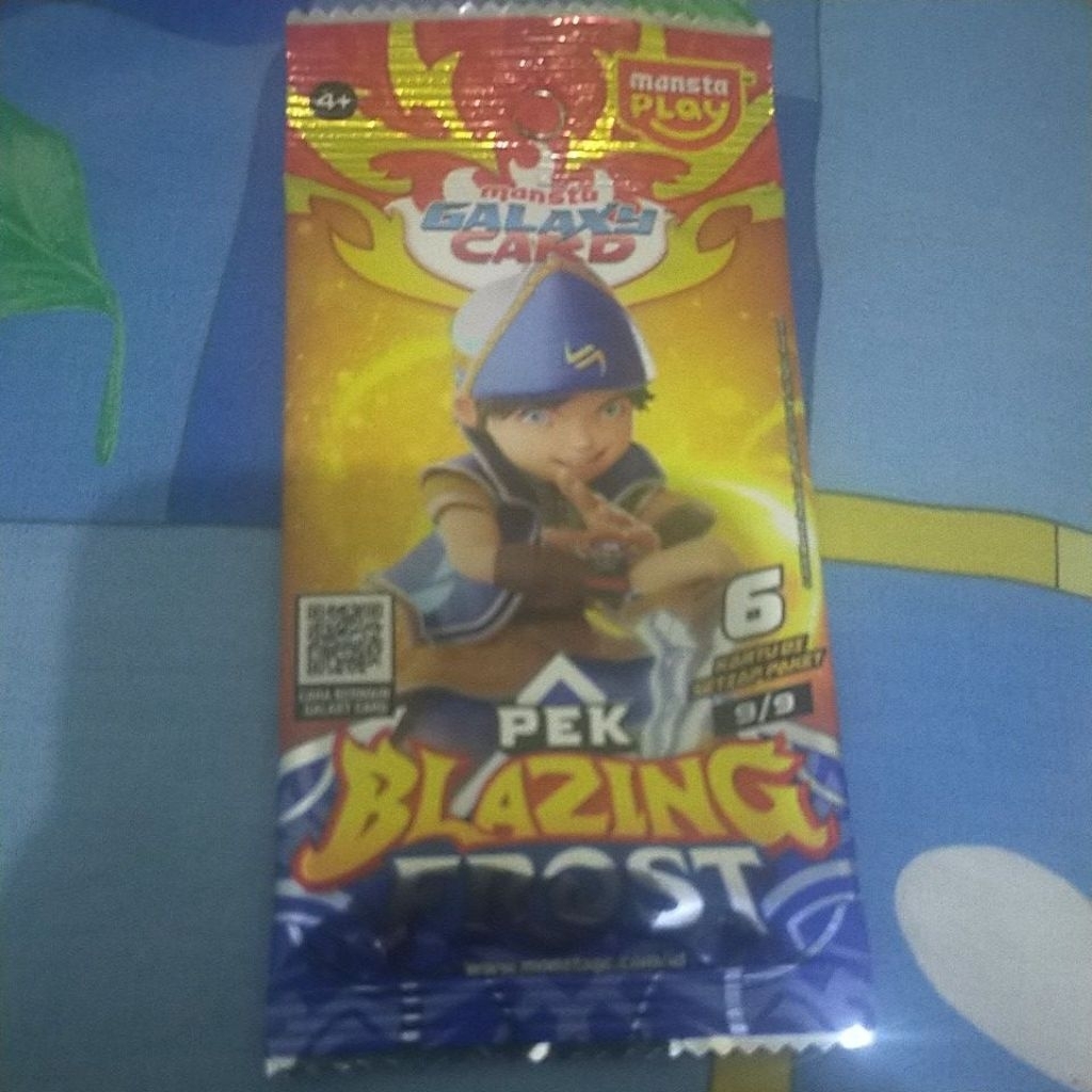 Boboiboy Monsta Galaxy Card Pek Blazing Frost SR Sopan