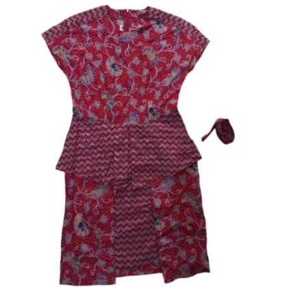 [PRELOVED] Batik keris dress merah