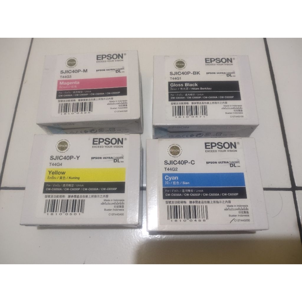 TINTA EPSON SJIC40P-C, M/B/C/, FOR CW-6550A/ CW-6050P, SATU SET
