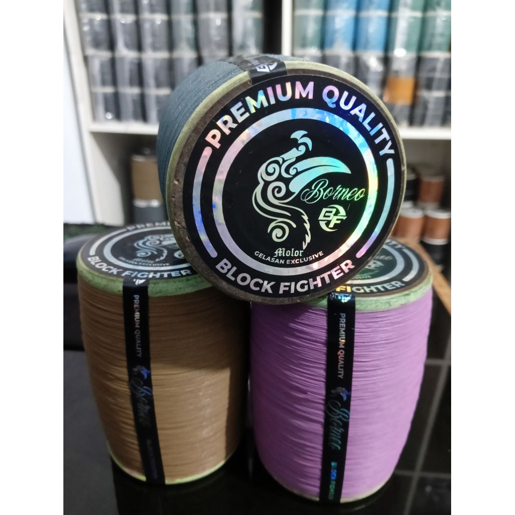 SENAR GELASAN MOLOR BORNEO 6000 YARD, SENAR MOLOR N66 SPECIAL TOURNAMEN, SENAR MOLOR KLOS KAYU