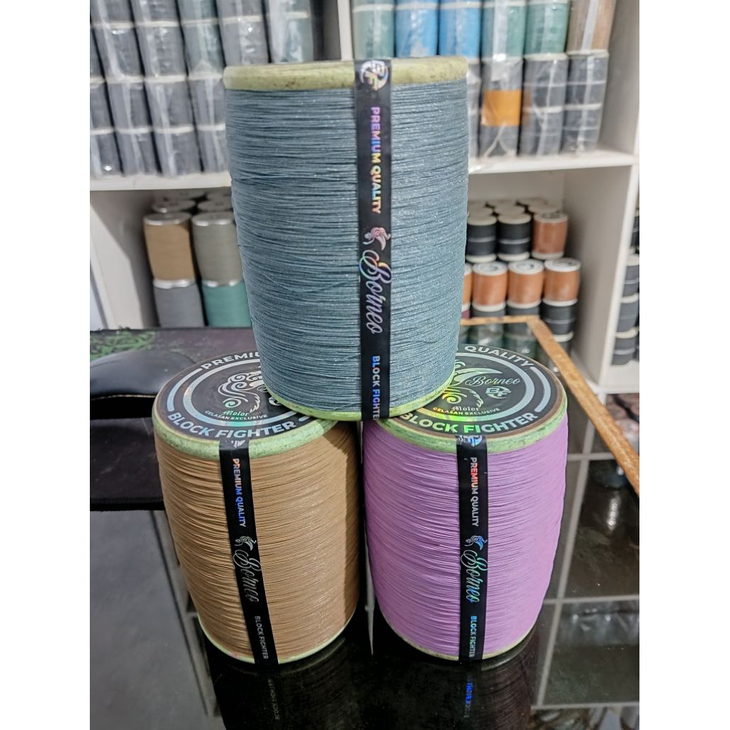 SENAR GELASAN MOLOR BORNEO 6000 YARD, SENAR MOLOR N66 SPECIAL TOURNAMEN, SENAR MOLOR KLOS KAYU