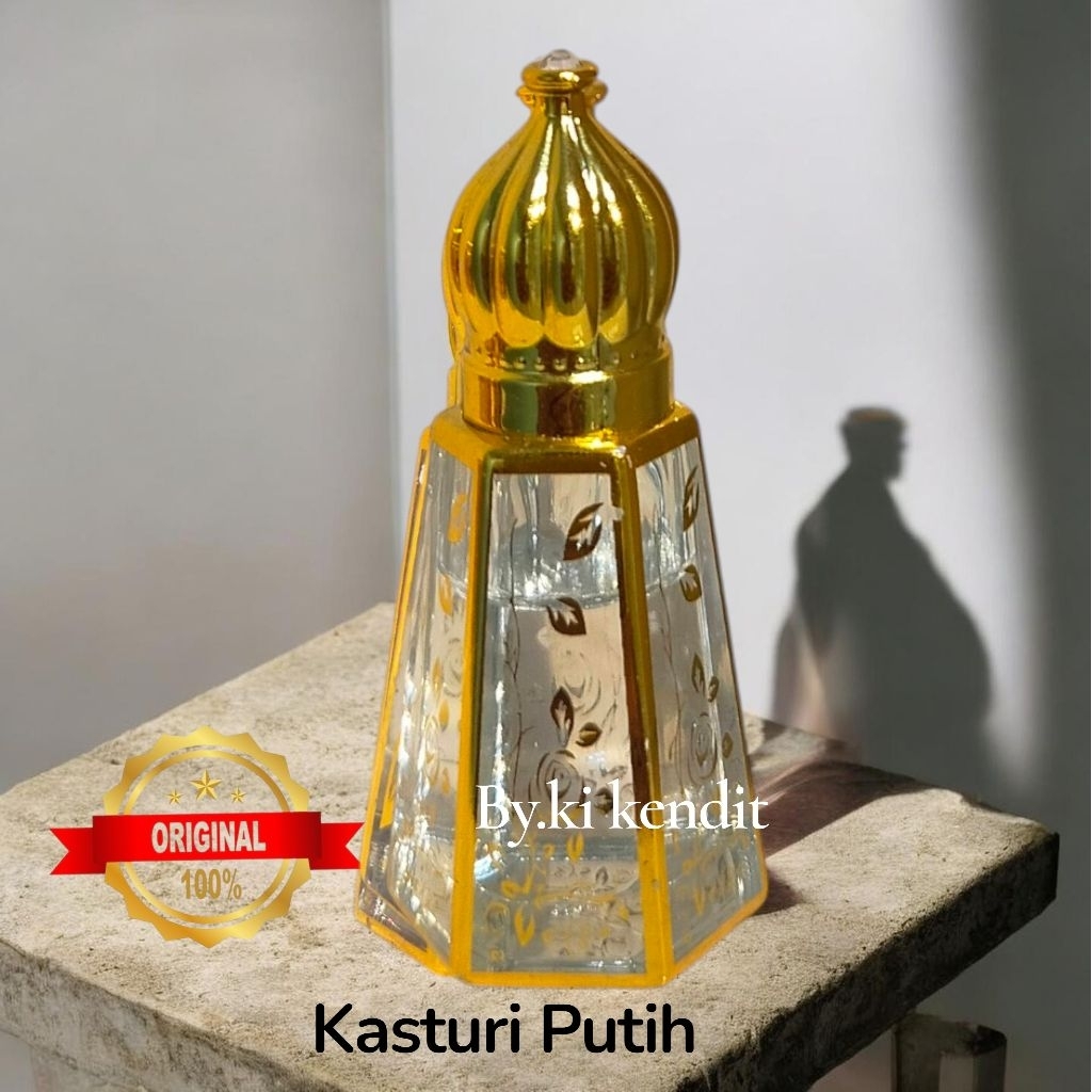 Minyak Wangi Kasturi Putih Grade A Super Asli Original 15Ml Botol Rollon