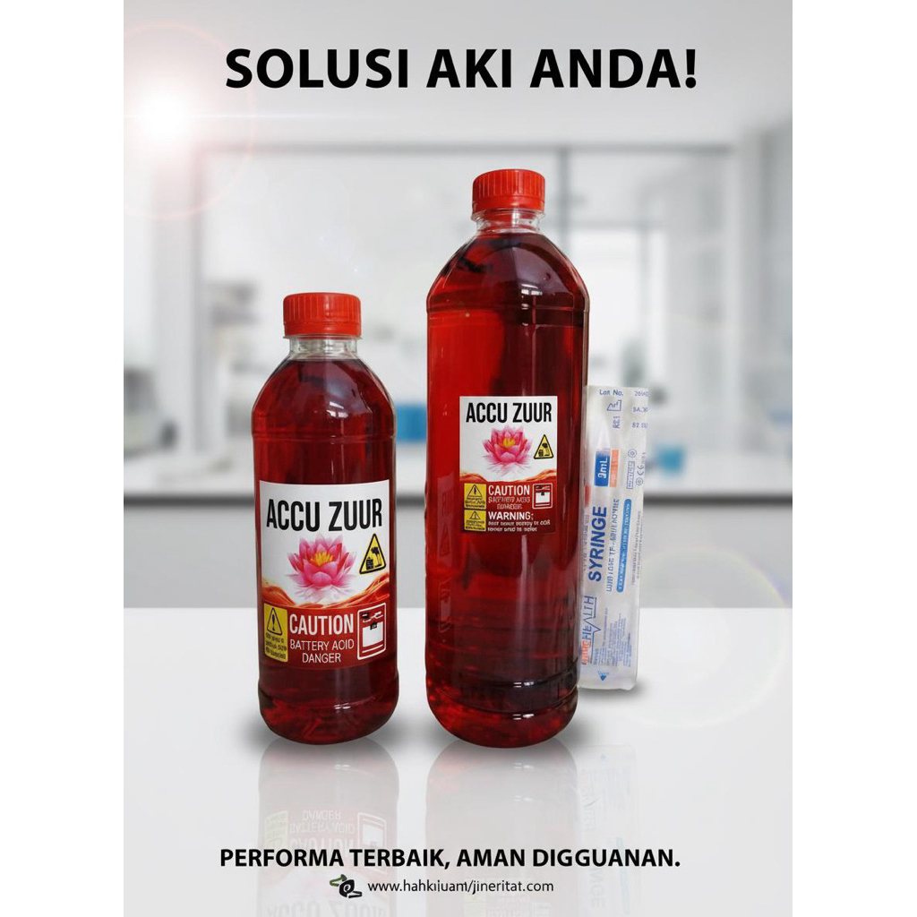 air aki accu zuur untuk aki kering soak lemah drop (kusus aki kering)