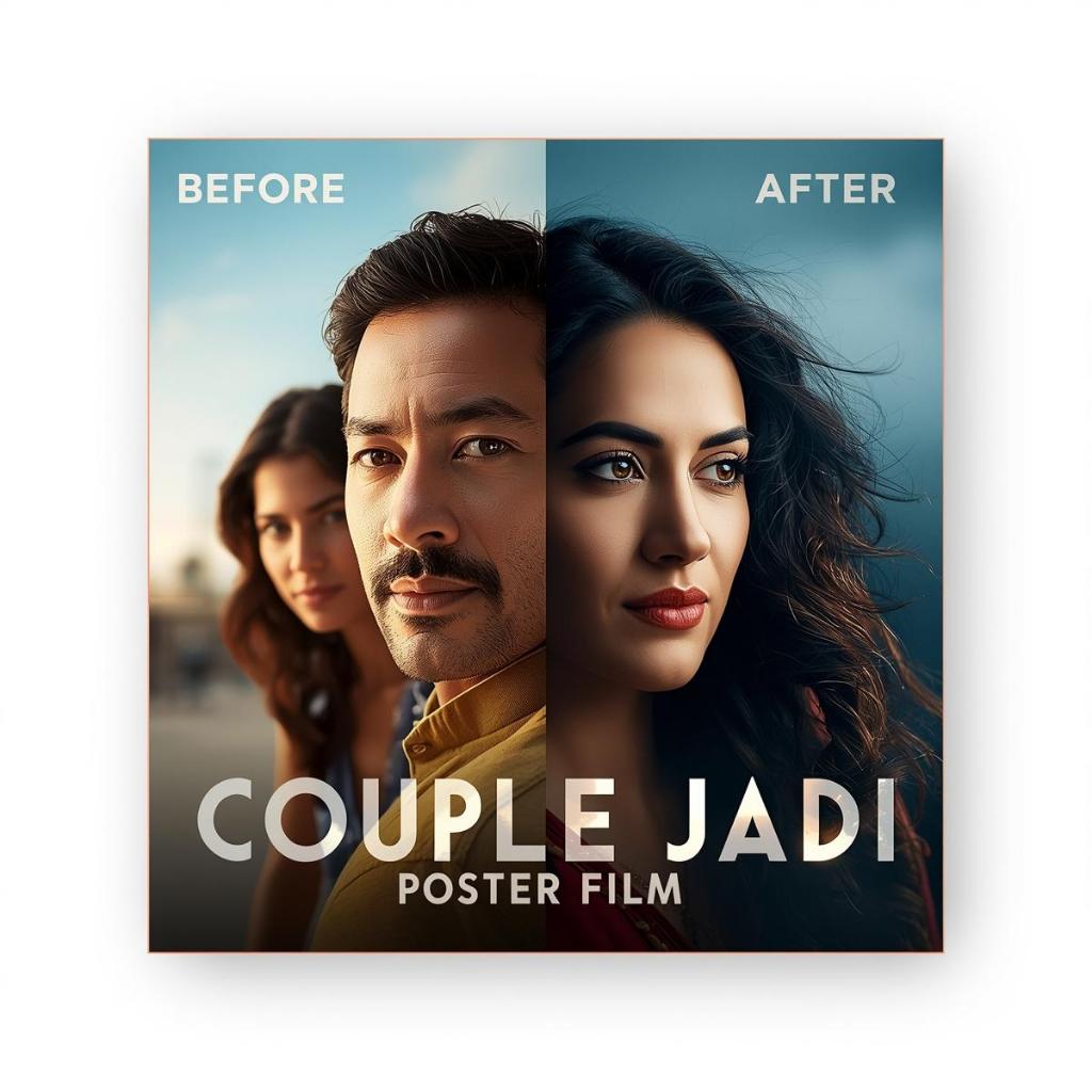 Edit Foto Couple Jadi Poster Film