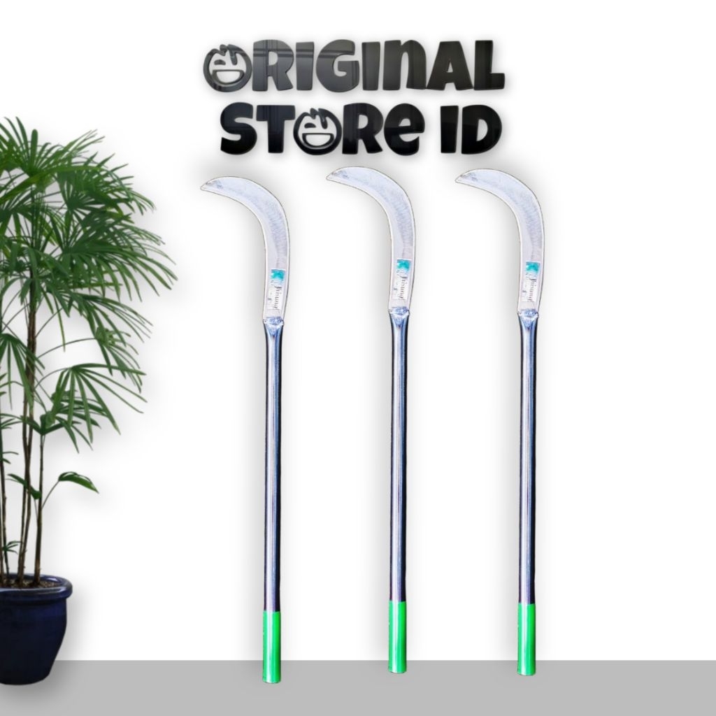 alat pemetik buah / kastrasi / penyiang multifungsi - sabit baja selendang jhisung - panjang 60 cm