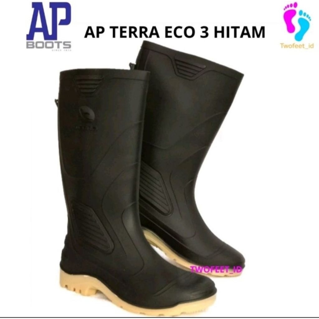 AP BOOTS TERRA ECO 3 HITAM,TERRA BY AP BOOTS