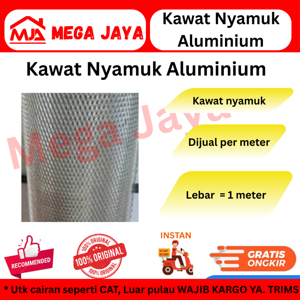 kawat nyamuk aluminium meteran