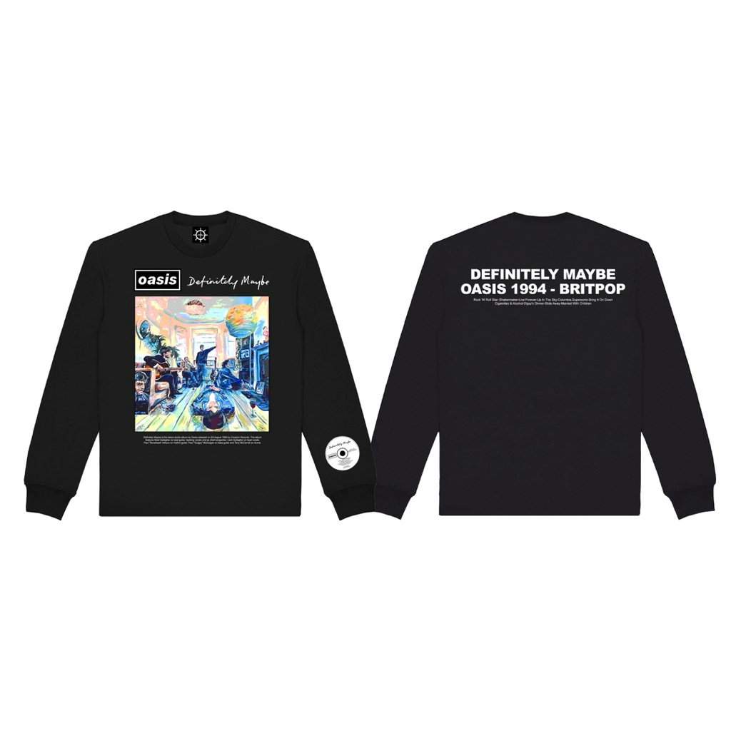 LONGSLEEVE OASIS DEFINITELY MAYBE BLACK