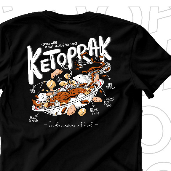 Kaos Hoam Ketoprak Katun Combed 30s Unisex