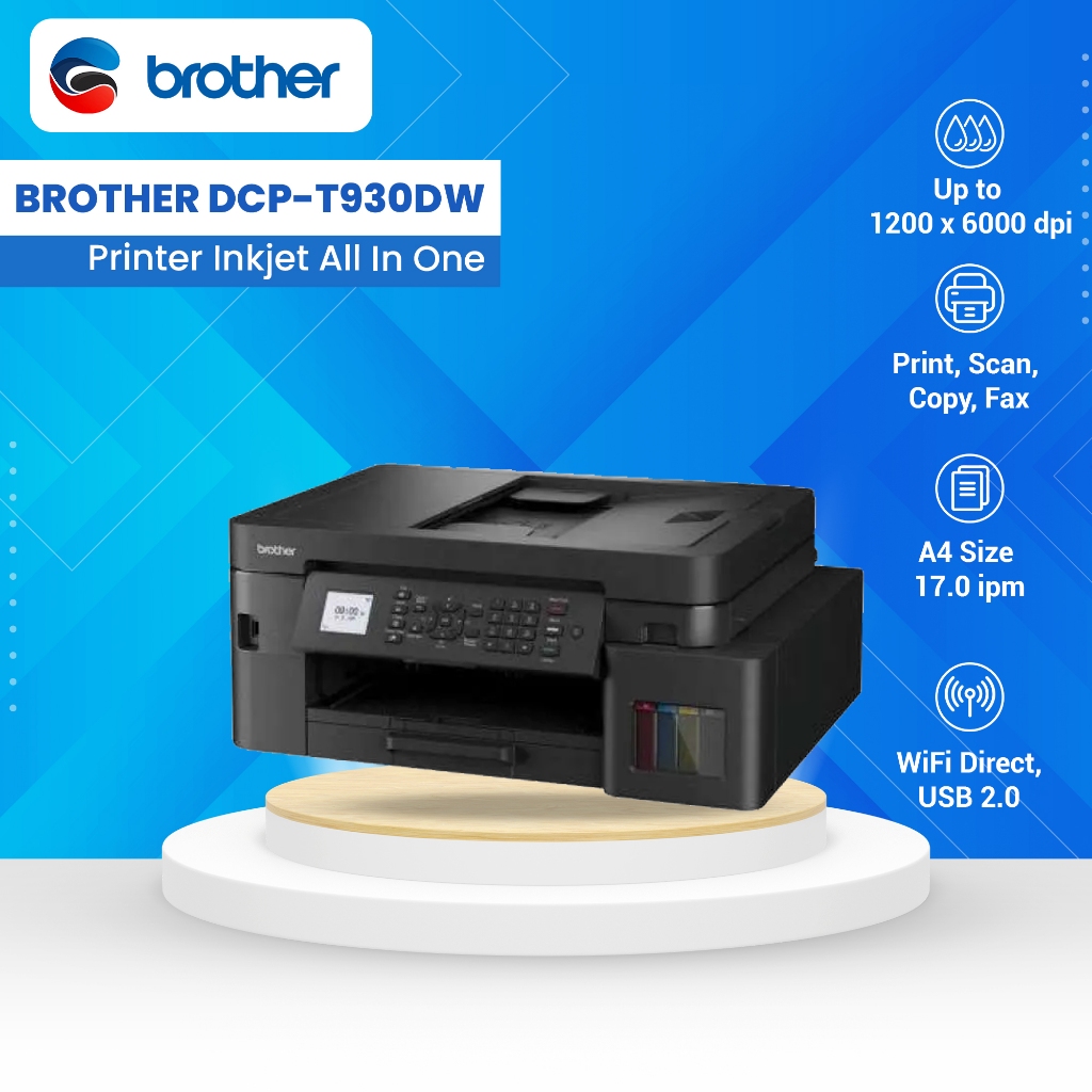 BROTHER Printer A4 MFC T930DW All in One Ink Jet Colour Duplex Wifi Wireless LAN GARANSI 3 TAHUN