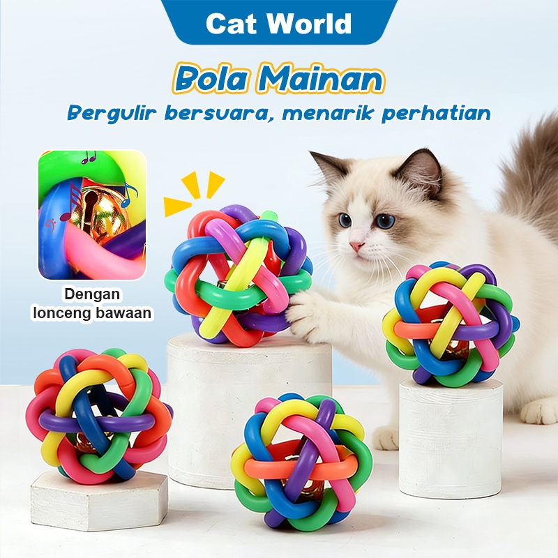 Bola kucing Mainan Bola Kucing Bola Lonceng Mainan Bola mainan anjing Bola mainan kucing bunyi