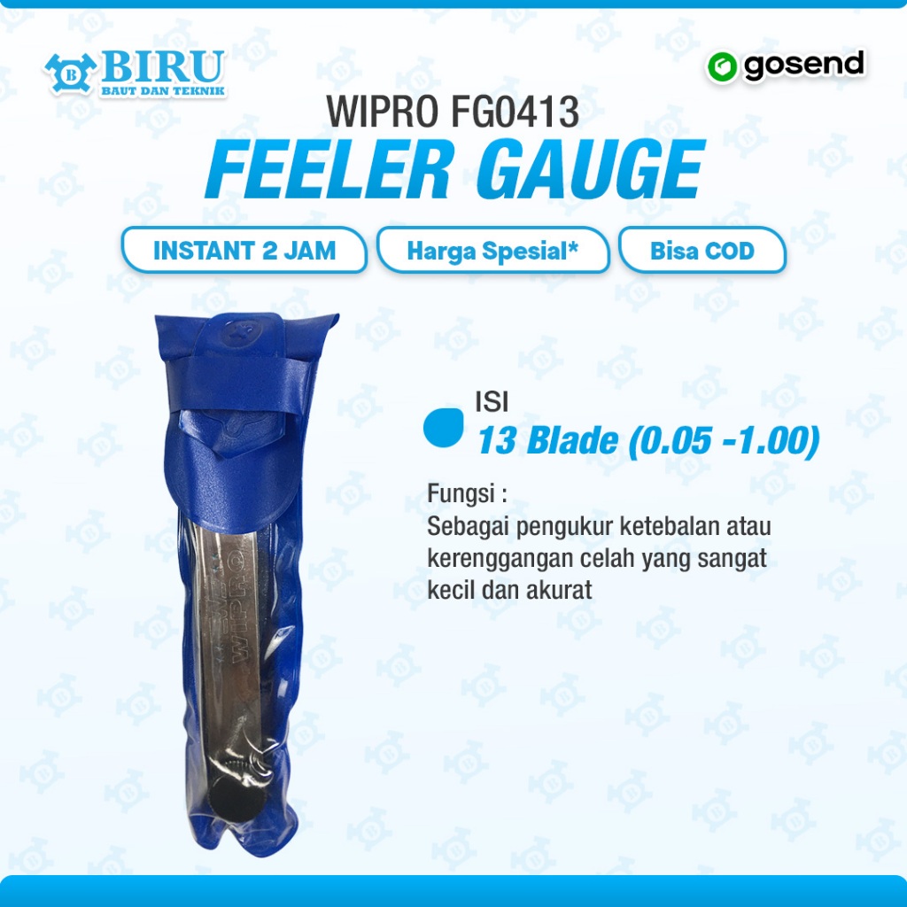 WIPRO Feeler Gauge 13 Blades / Puller / Fuller 13pcs