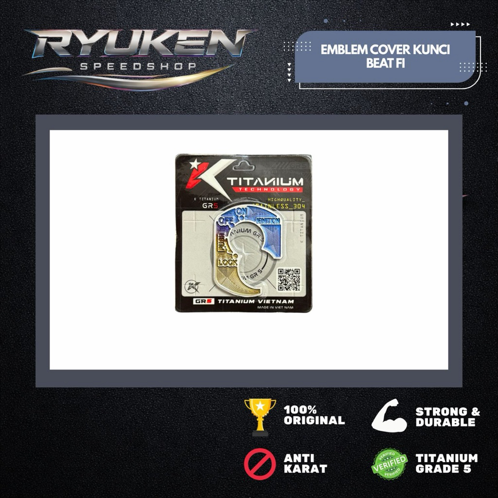 Cover Kunci Kontak Keyless Titanium Original Vietnam - Tahan Lama & Stylish untuk Beat FI
