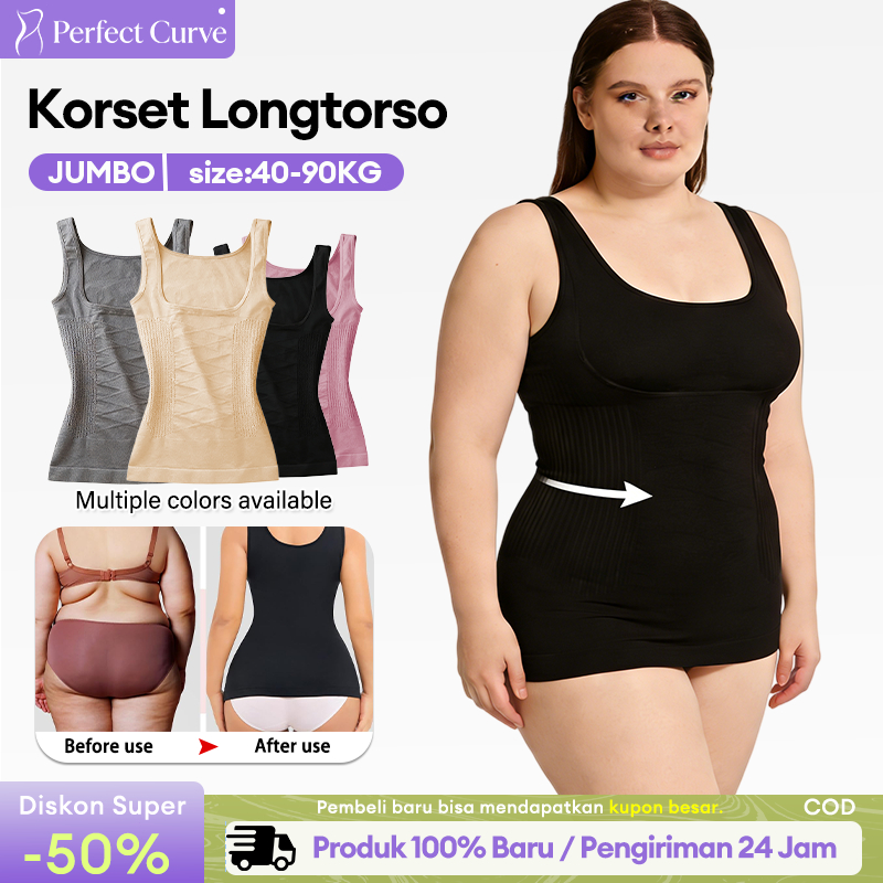 Korset Jumbo Longtorso Seamless Tanktop Bra Dalaman Kebaya Korset Pelangsing Perut Korset Breast Lif