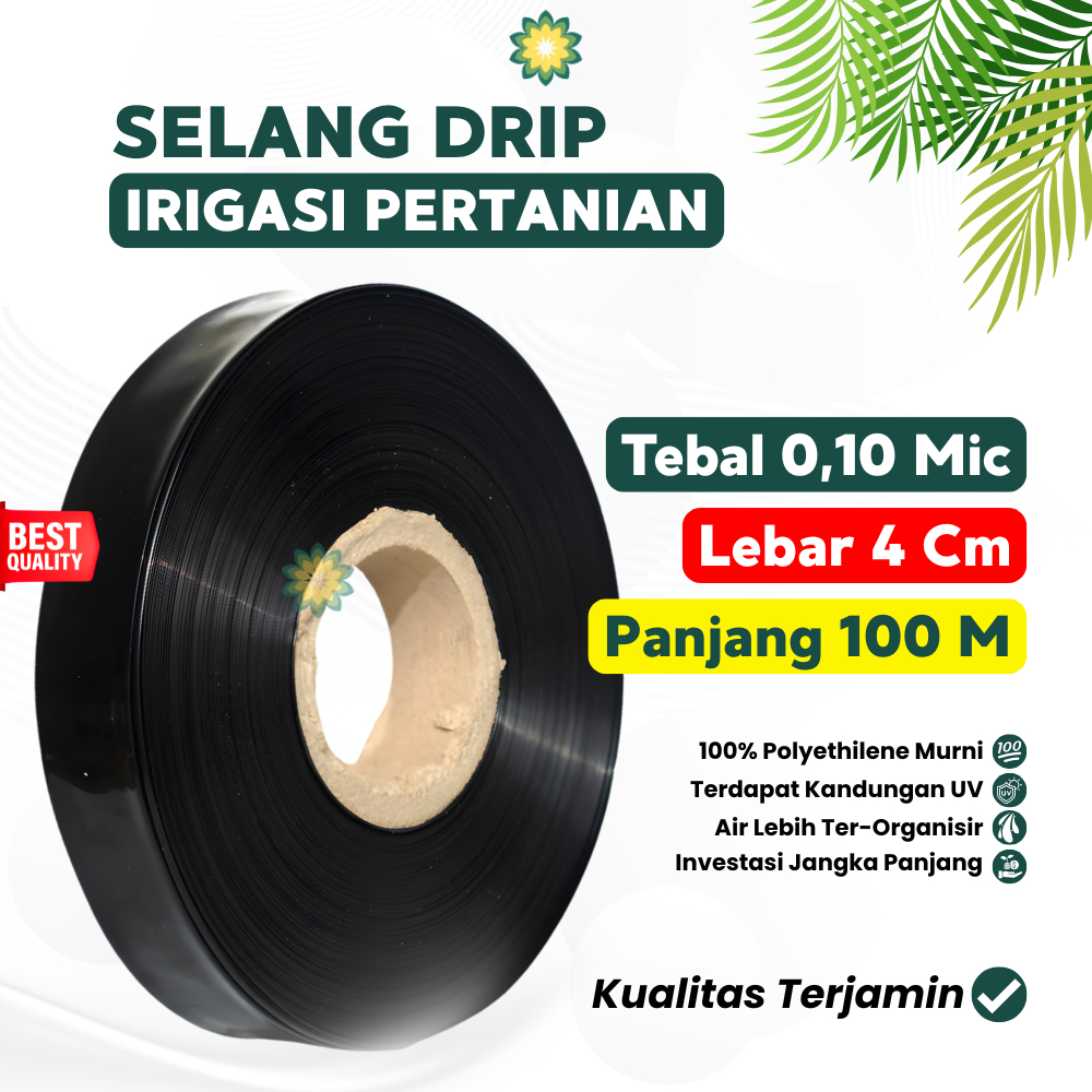 Selang Drip 10 Mikron 100 Meter Pipa 3/4 Inch