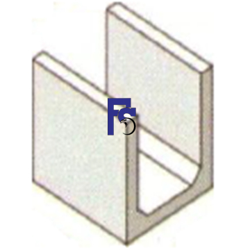 Cetakan Uditch Beton - Cetakan U-ditch Beton 40 x 40 x Panjang 100 cm