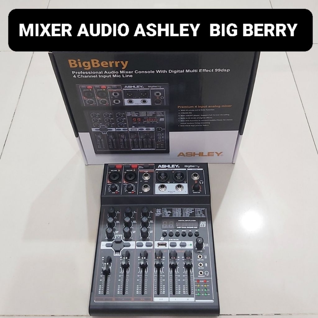 ASHLEY Mixer BIG BERRY 4 Channel Mono Bluetooth OTG Digital