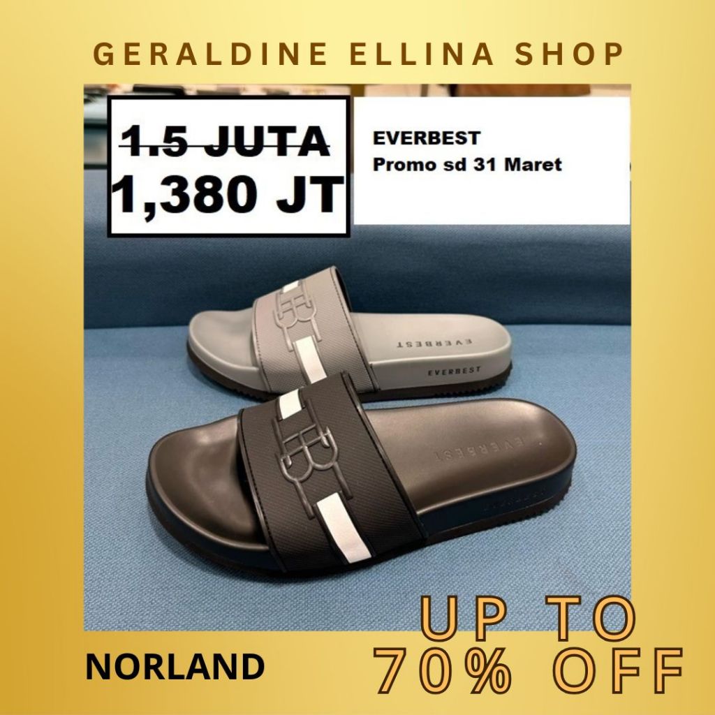 Sandal slide Everbest men sale 100% riginal seri NORLAND