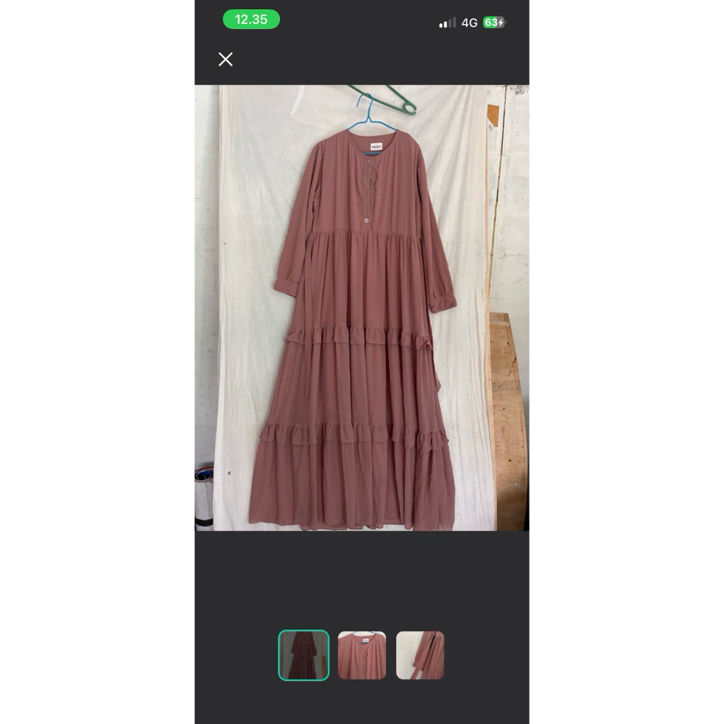 GAMIS MOKA DRESS RUFFLE FLOWY REMPEL