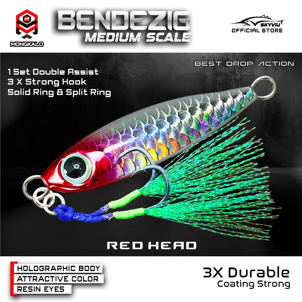 Mongkalo Bendezig Sisik-Sedang noGID noMotif Candy-Fluorescent 15 Red-Head