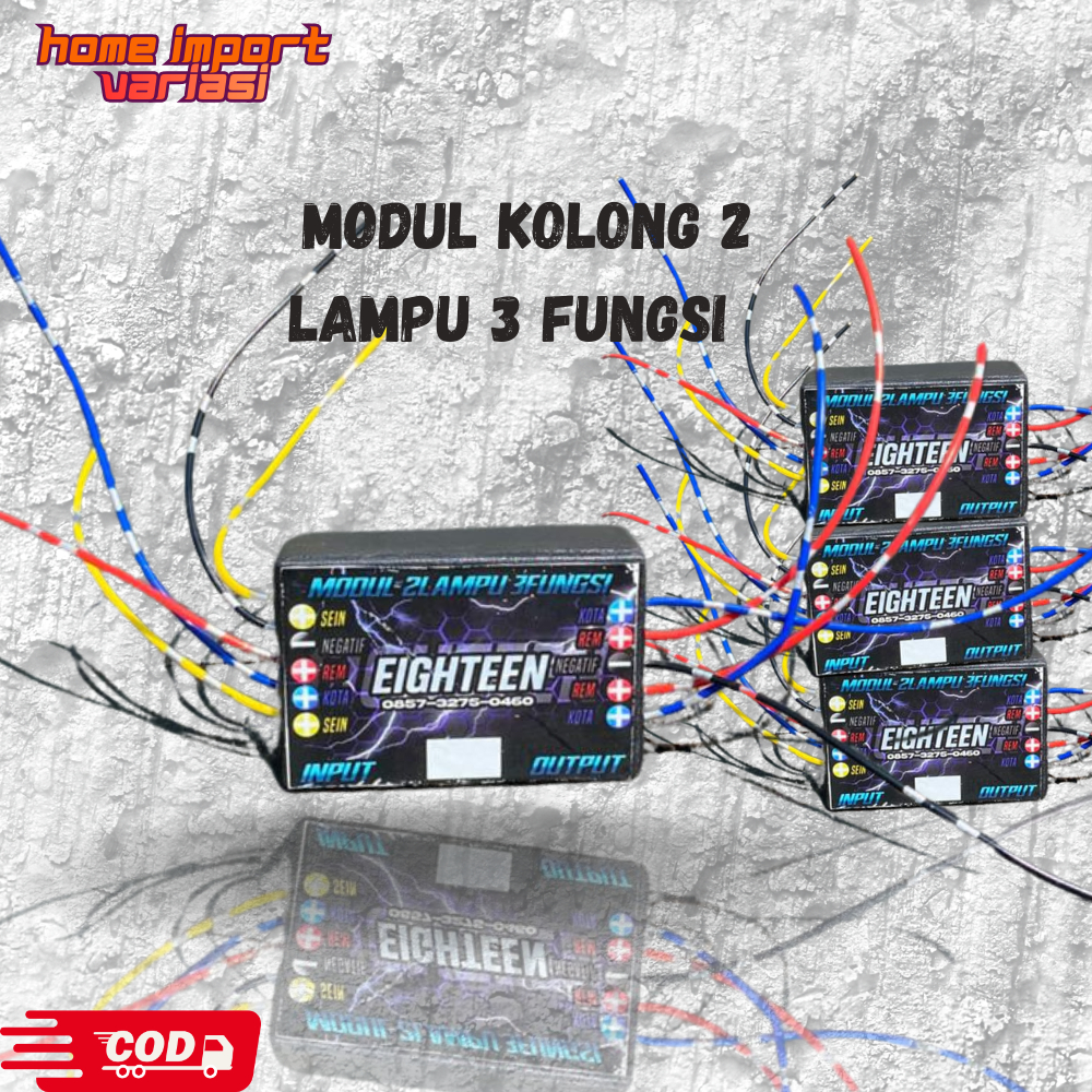 Modul Lampu Kolong 2 Lampu 3 Fungsi Rakitan Rapi & Bagus 12-24Volt Bikin Mobil PIck Up & Truk Jadi M