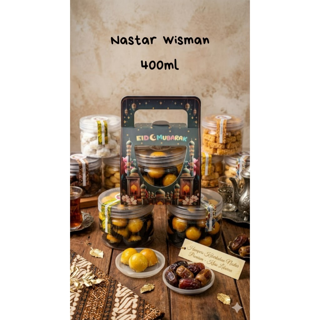 Nastar premium wisman 400ml (free box eid mubarak)