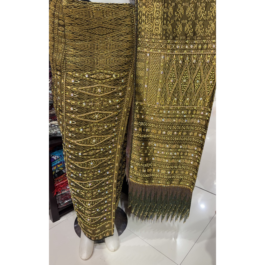 jahit,ronce,payet badan sarungsan selendang