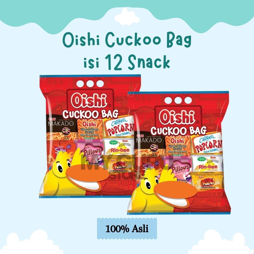 [PAK] HAMPERS OISHI CUCKOO BAG ISI 12 SNACK / HAMPERS JAJAN MURAH