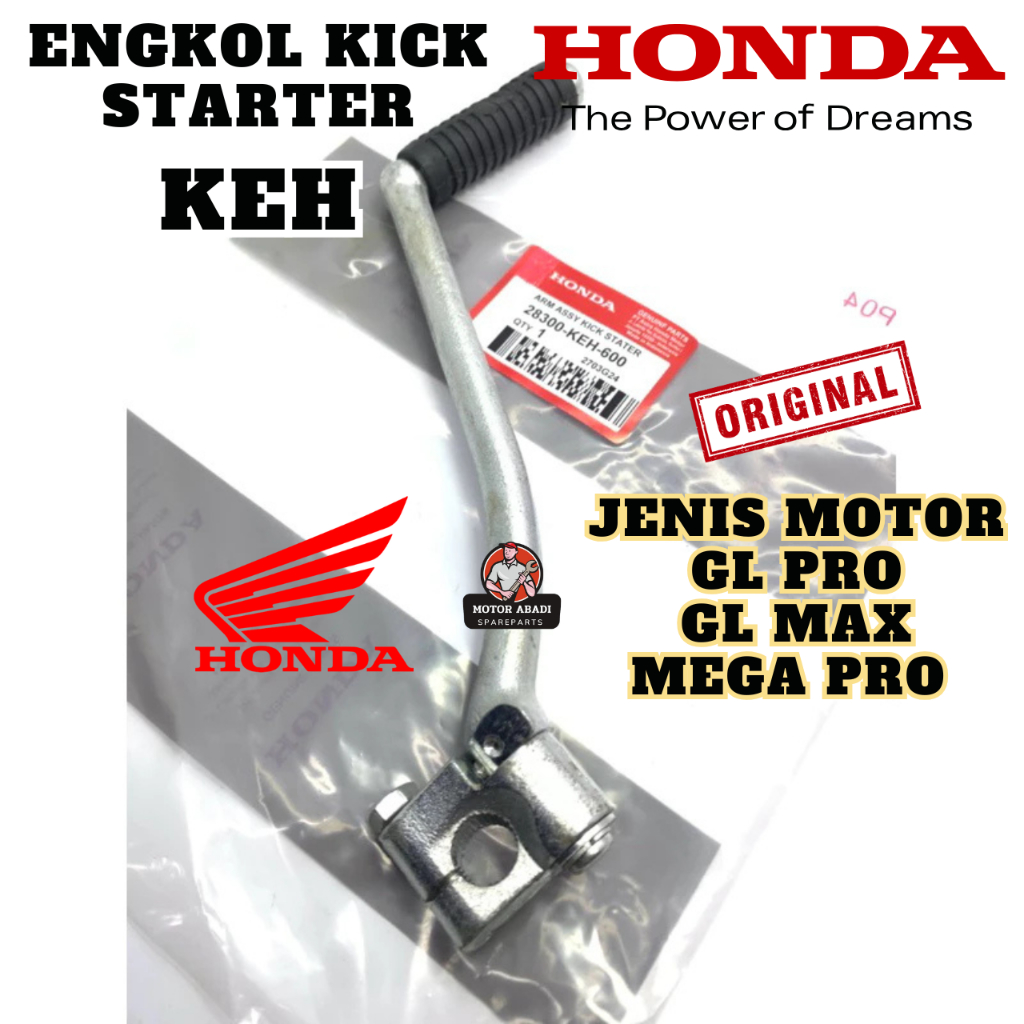 12100-KEH-900 ORIGINAL Engkol Pedal Selahan Kick Starter KEH Honda GL PRO GL MAX MEGA PRO