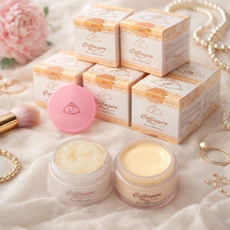 Cream Collagen Siang & Malam Asli Malaysia