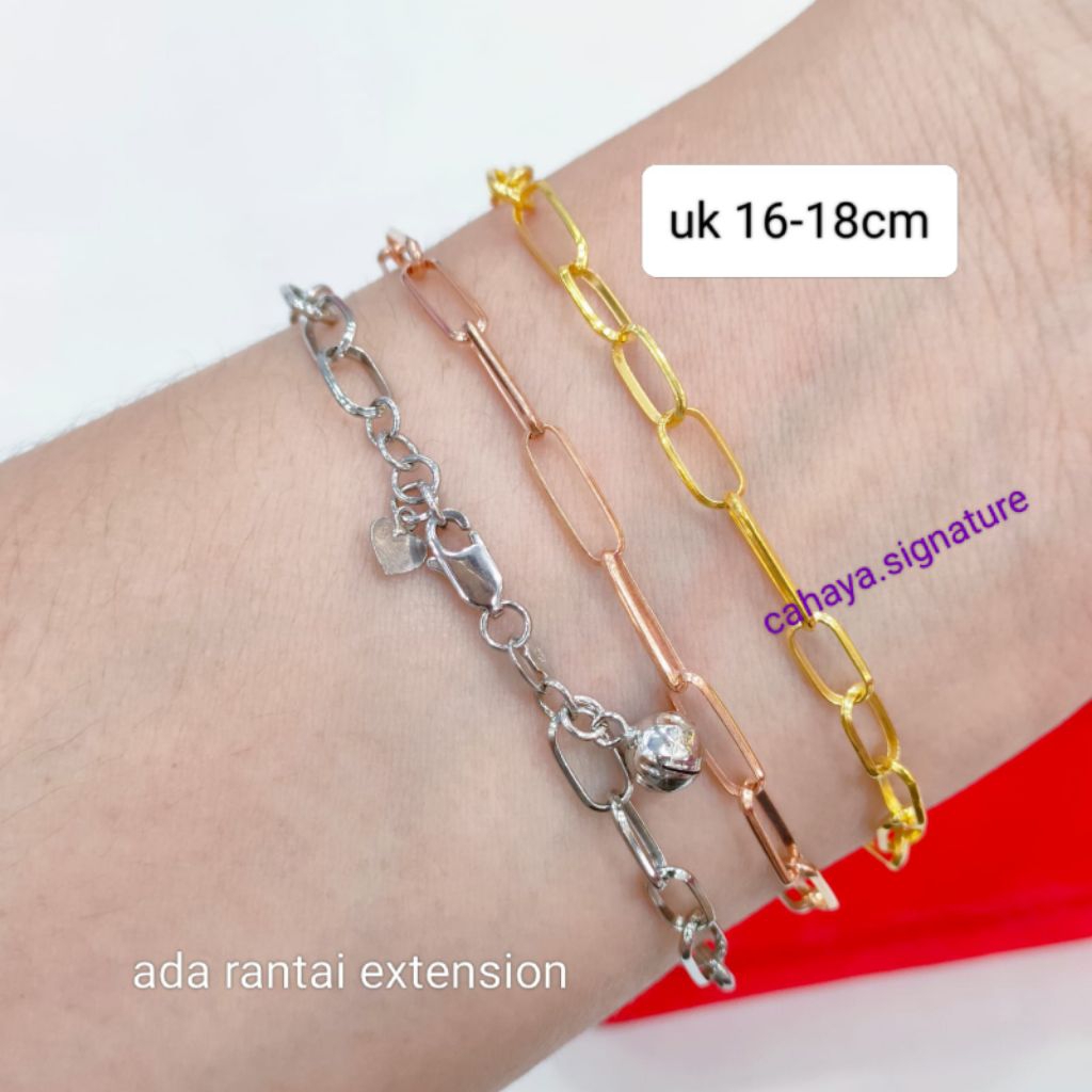 Gelang Tangan Dewasa Perak 925 Asli
