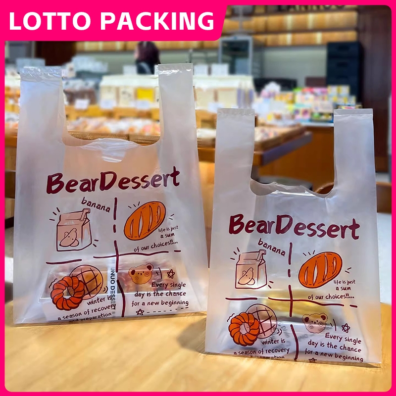 50 plastik kemasan kartun beruang makanan ringan baking tas makanan ringan hadiah kemasan tas khusus