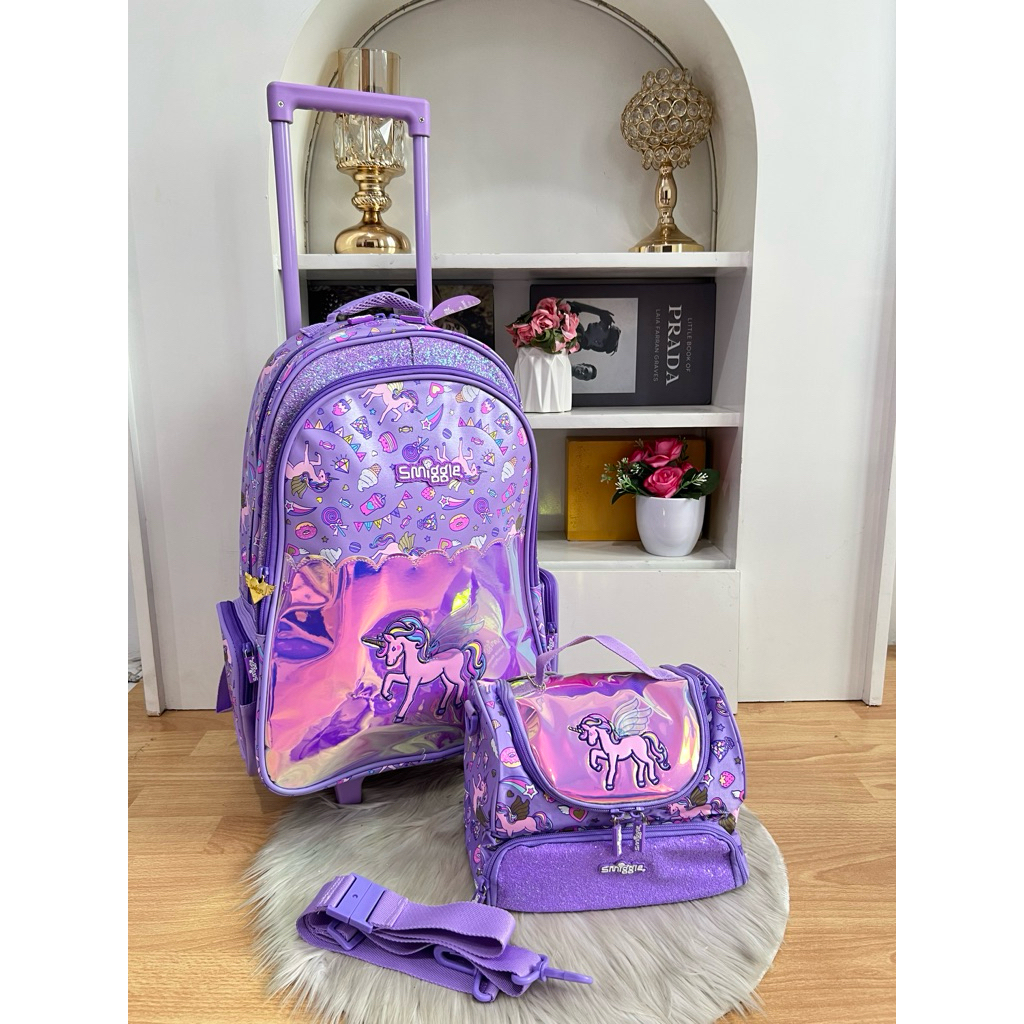 TAS ANAK SMIGGLE SERIES - UNICORN PURPLE SET