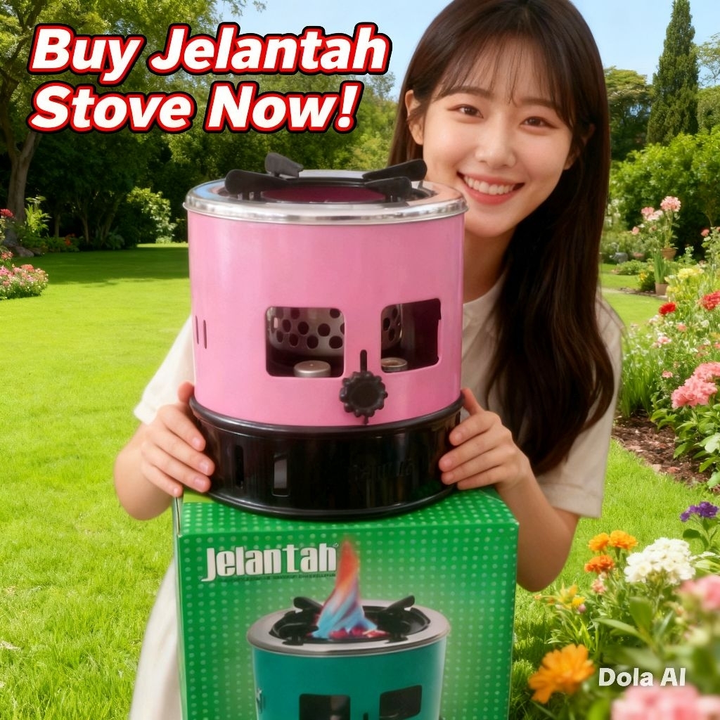KOMPOR MINYAK JELANTAH(PINK)(Sumbu Terpasang)+1 Lighter/Pemantik UTU