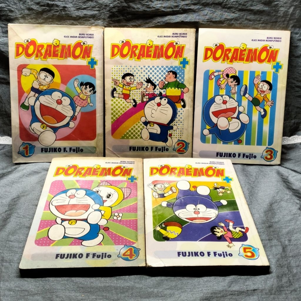 KOMIK BUKU FISIK DORAEMON PLUS VOL 1-5 TAMAT INDONESIA FULLSET LENGKAP LANGKA