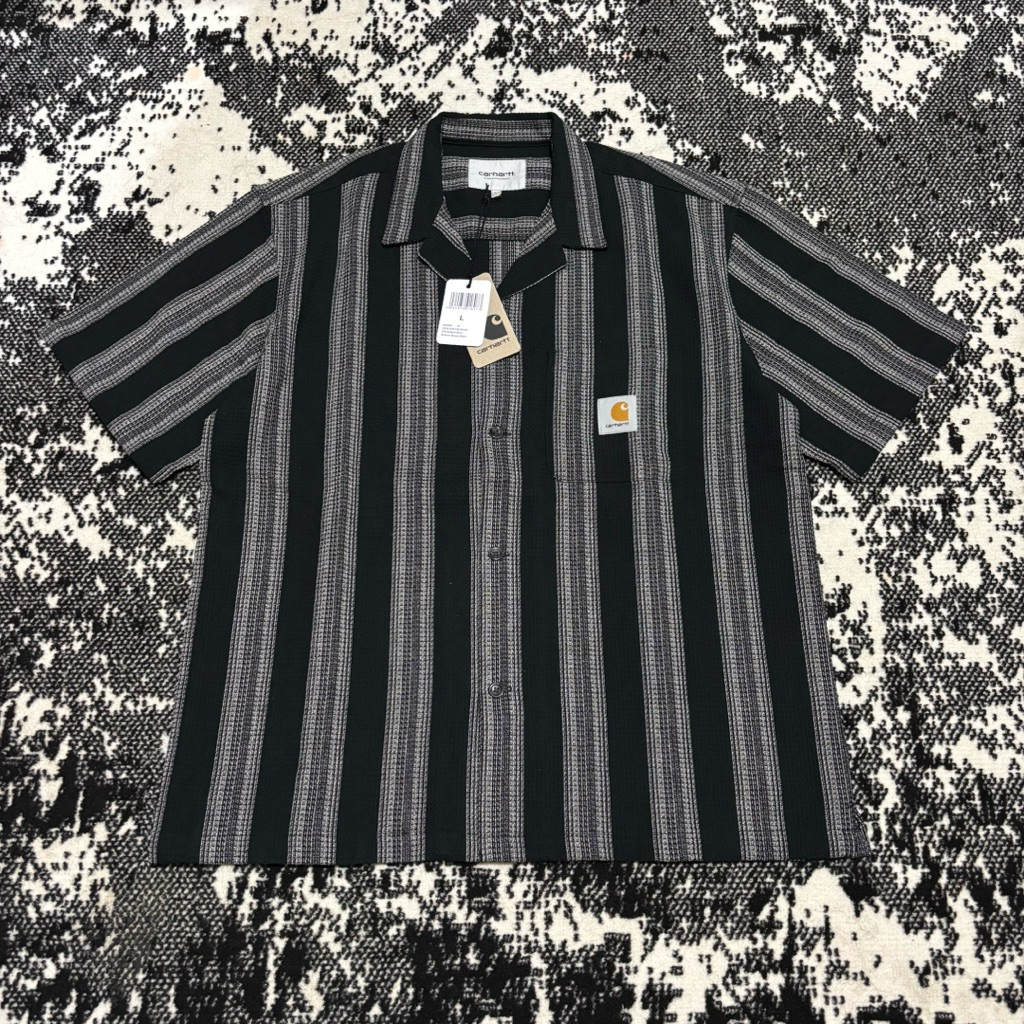 CARHARTT WIP S/S DODSON SHIRT STRIPE BLACK