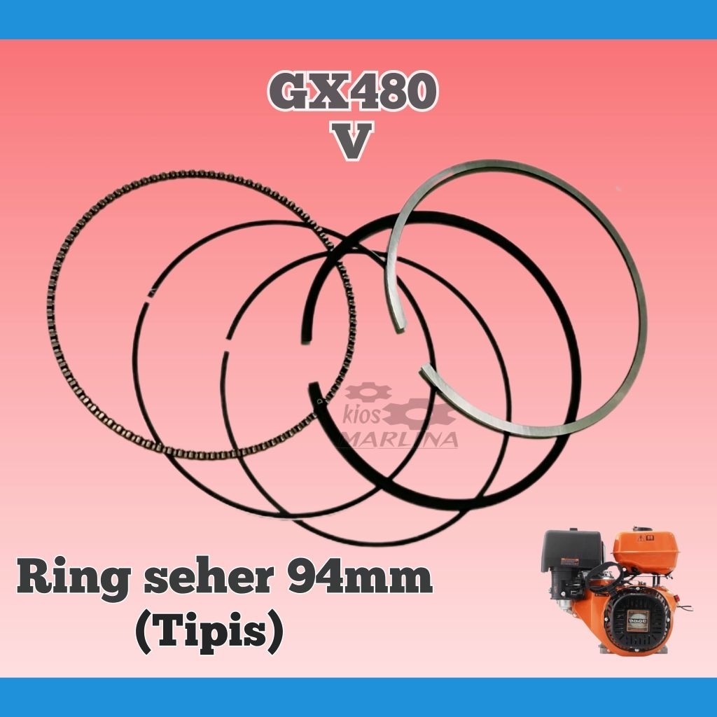 GX480-V  Ring seher/piston ring std (tipis) TURBO Series