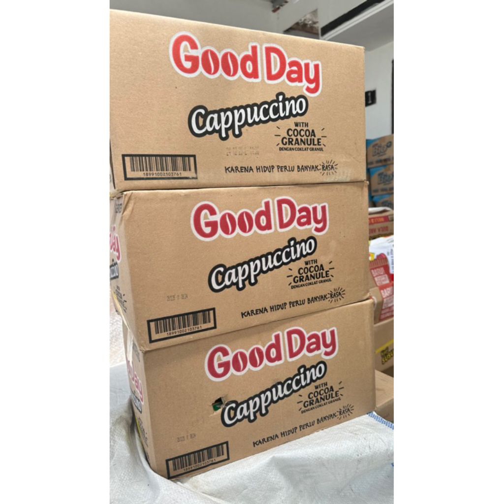 1 KARTON KOPI GOOD DAY CAPPUCINO FREE GRANOLA